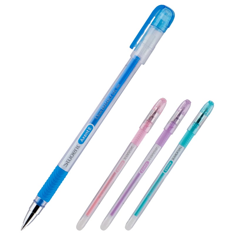 Ручка гелева Axent Student пиши-стирай синє чорнило в асортименті (AG1071-02-A) - фото 2
