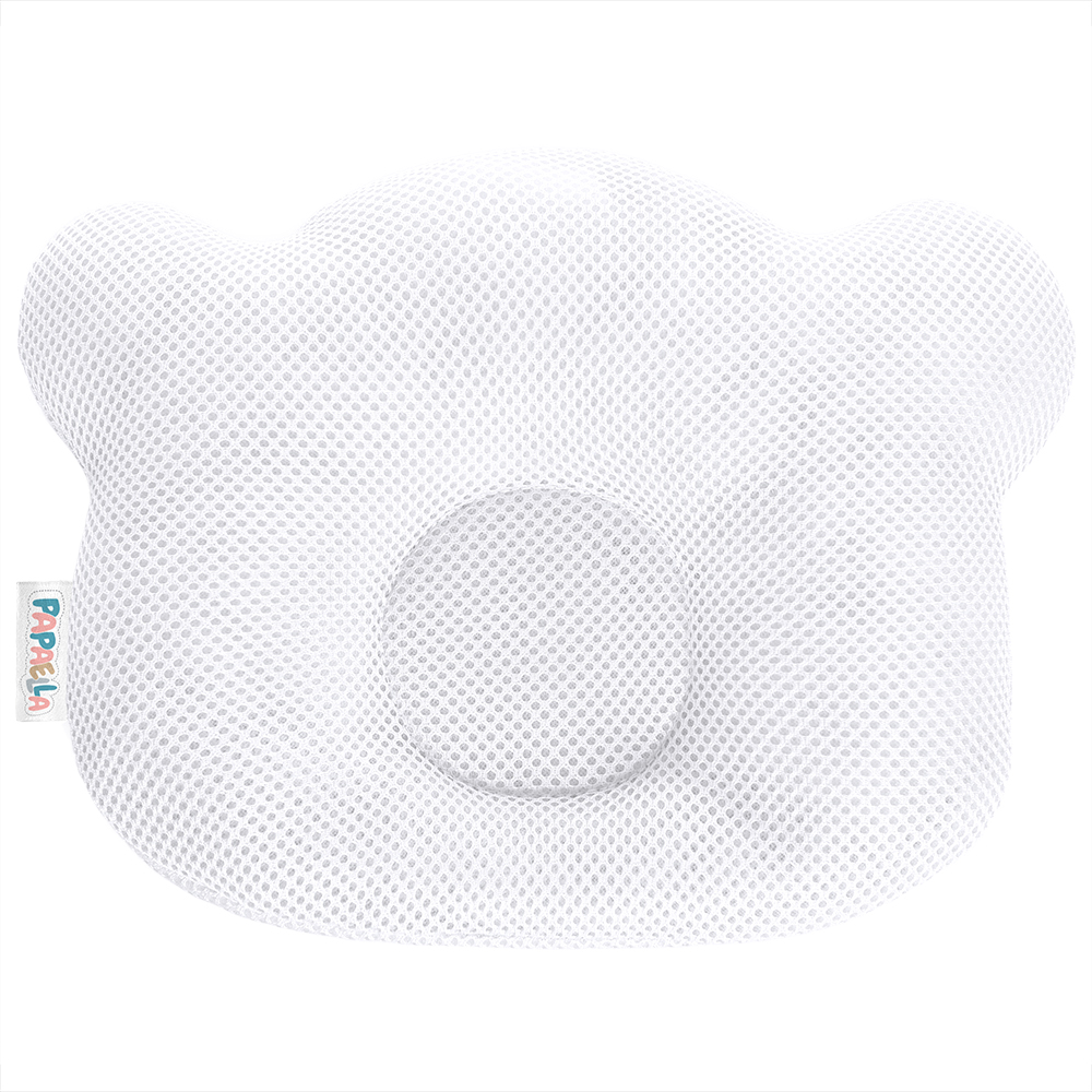Подушка для младенцев ортопедическая Papaella Мишка, диаметр 8 см, белый (8-32377) - фото 1