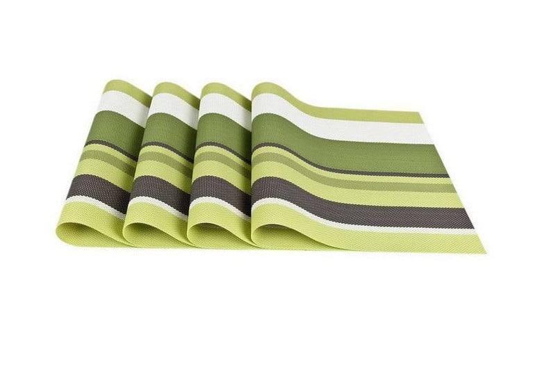 Набір сервірувальних килимків Supretto, зелений, 4 шт. (5065-0001) - фото 1