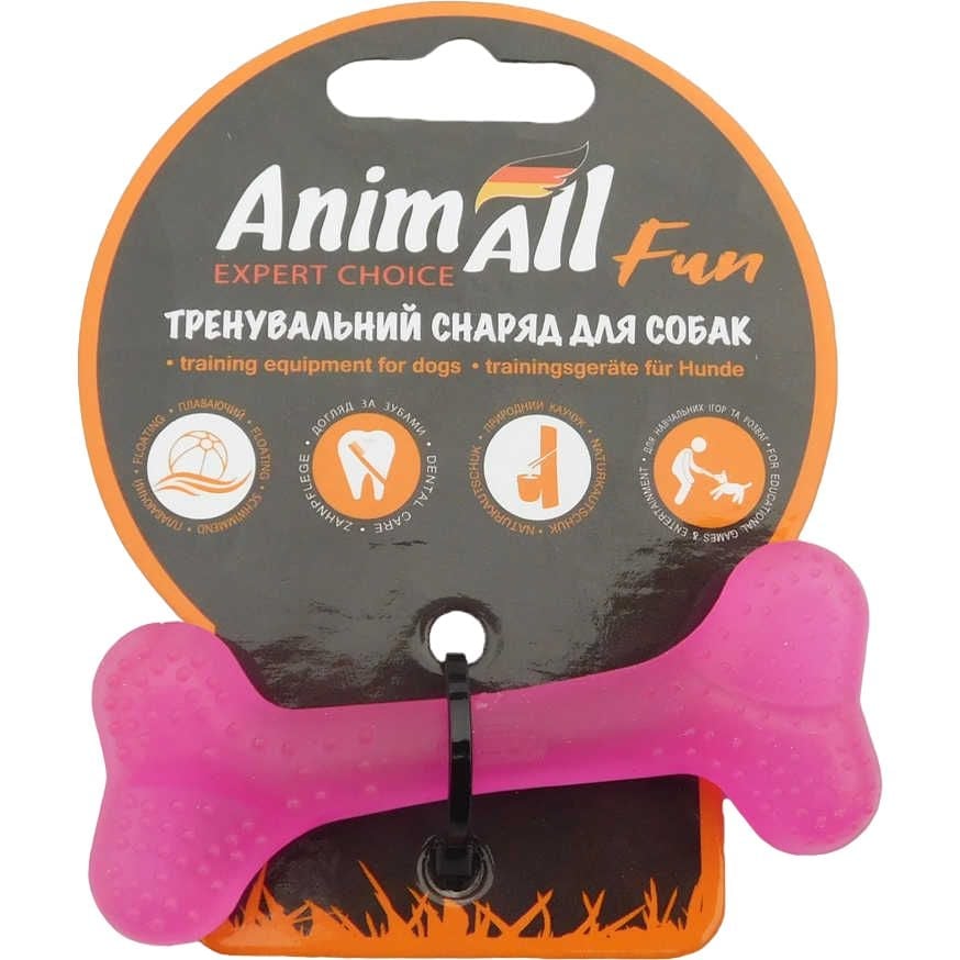 Игрушка для собак AnimAll Fun AGrizZzly Кость фиолетовая 8 см - фото 1