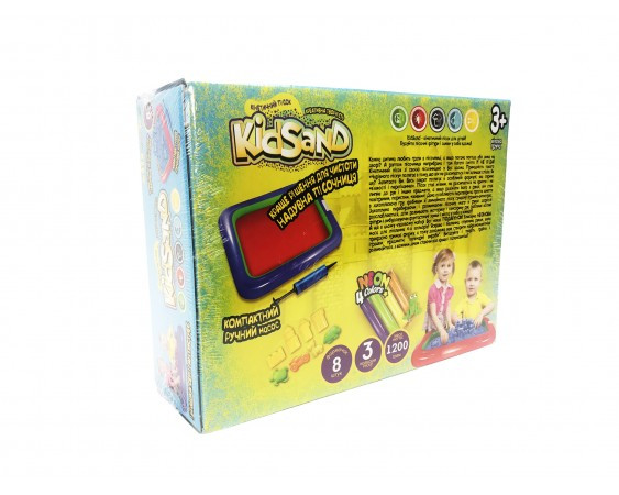 Комплект креативної творчості 8096DT Кінетичний пісок Danko Toys KіdSand 1.2 кг + пісочніця - фото 3