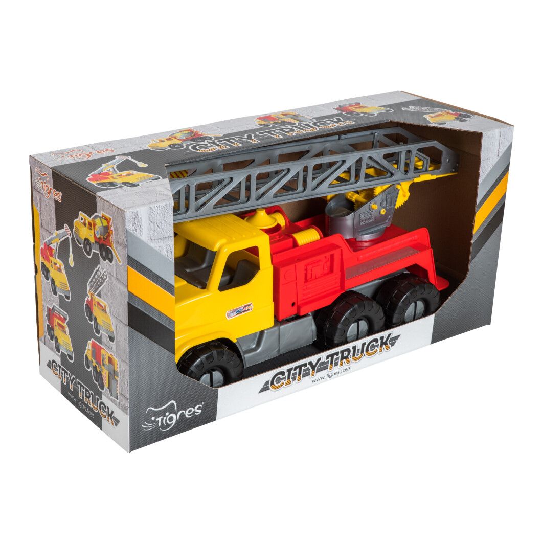 Машинка Tigres City Truck Пожежна жовта з червоним (39367) - фото 2