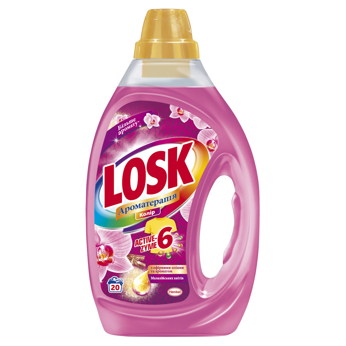 Гель для стирки Losk Color Ароматерапия с эфирными маслами и ароматом Малайзийских цветов, 1 л (756069) - фото 1
