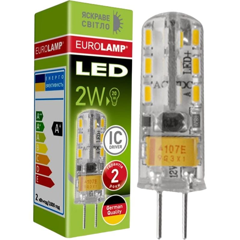 Светодиодная лампа Eurolamp LED, G4, 2W, 3000K 220V (LED-G4-0227(220)) - фото 1