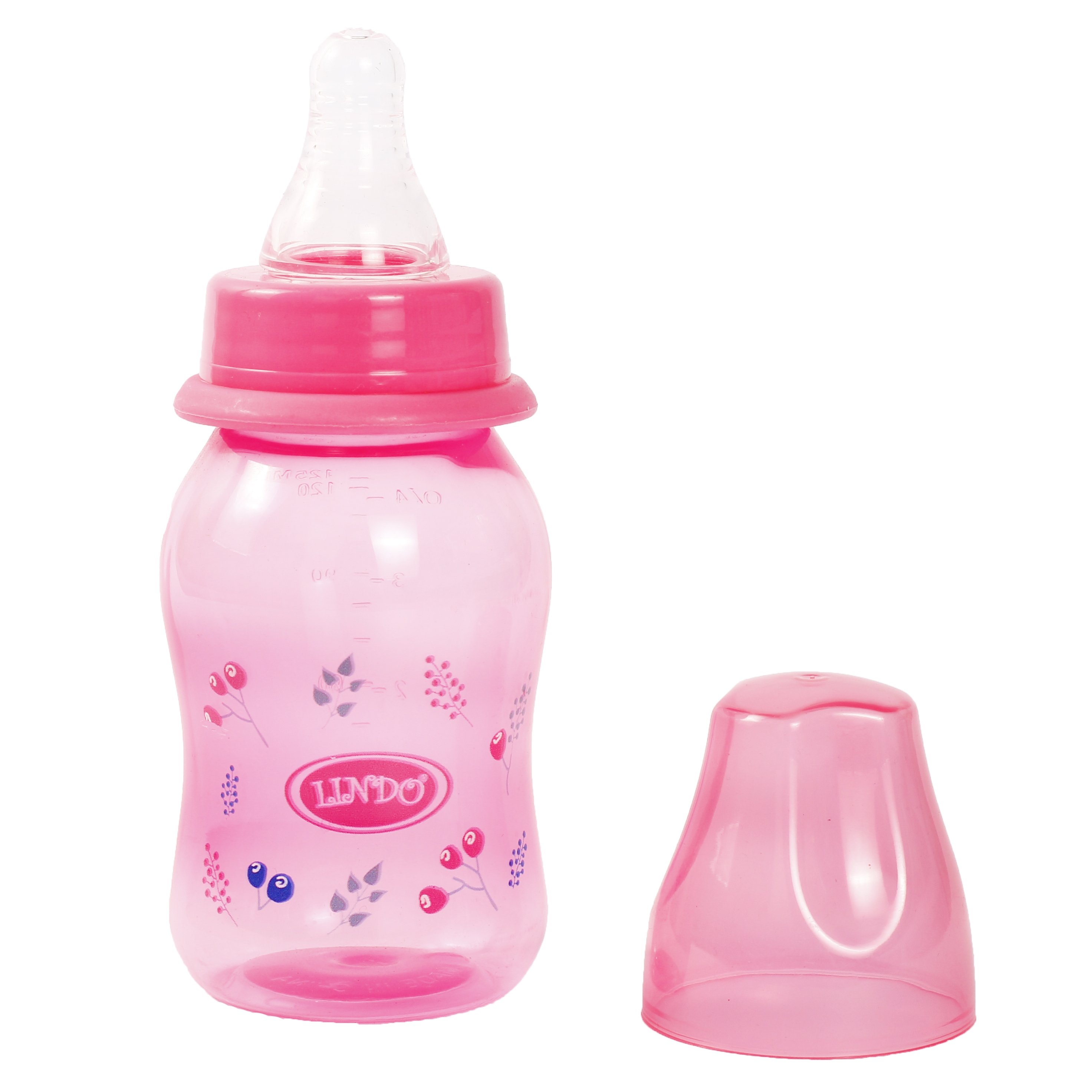 Бутылочка для кормления Lindo, изогнутая, 125 мл, розовый (Li 132 рож) - фото 2