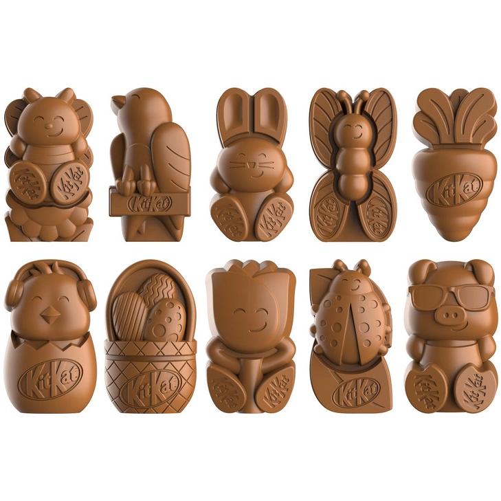 Набір фігурок з молочного шоколаду з начинкою KitKat Пасхальні друзі 65 г - фото 3