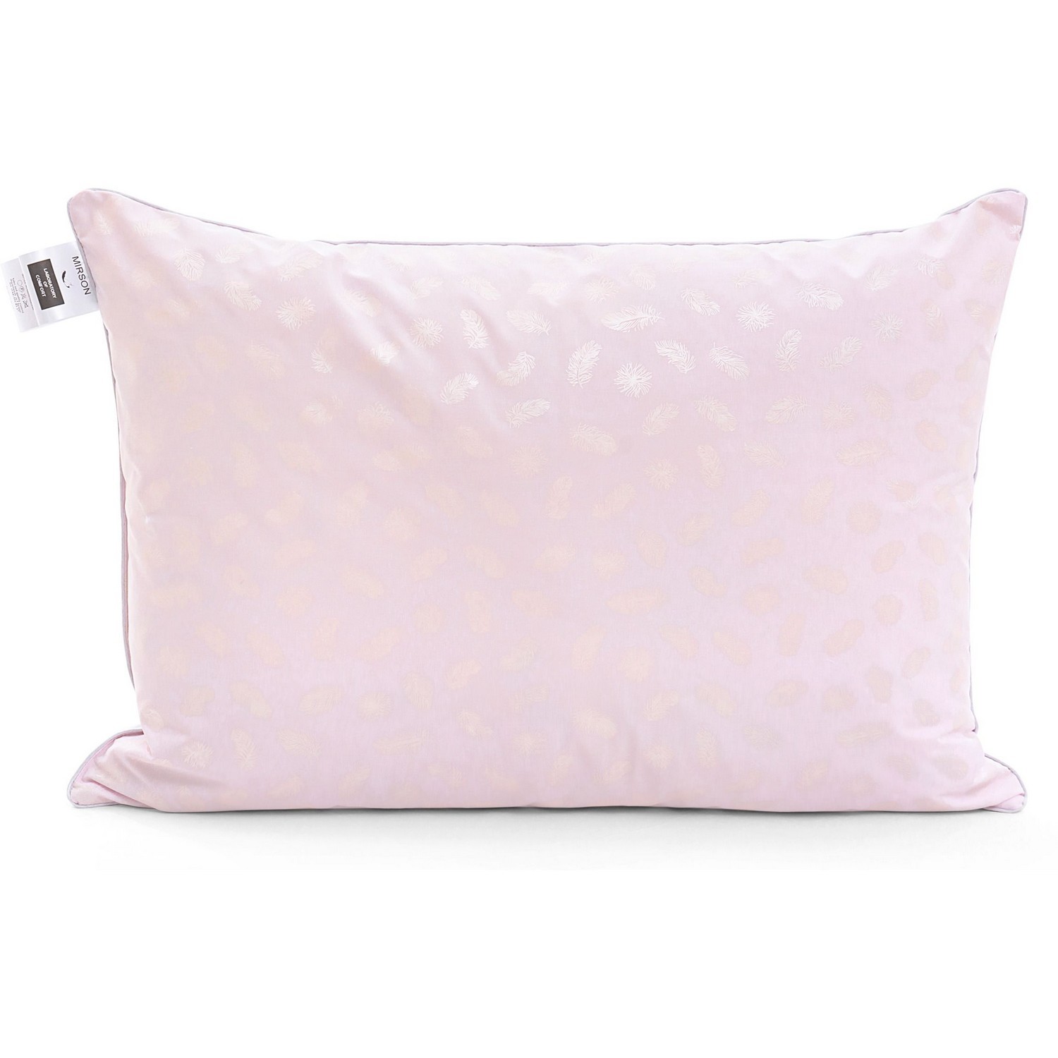 Подушка пуховая MirSon Karmen №1816 Bio-Pink средняя, пух 70%, 45х45 см, бело-розовая (2200003277845) - фото 1