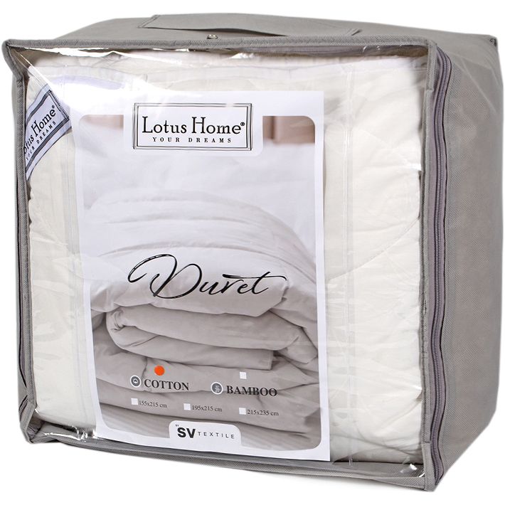 Ковдра антиалергенна Lotus Home Cotton Extra, полуторна, 215х155 см, молочна (svt-2000022289818) - фото 6