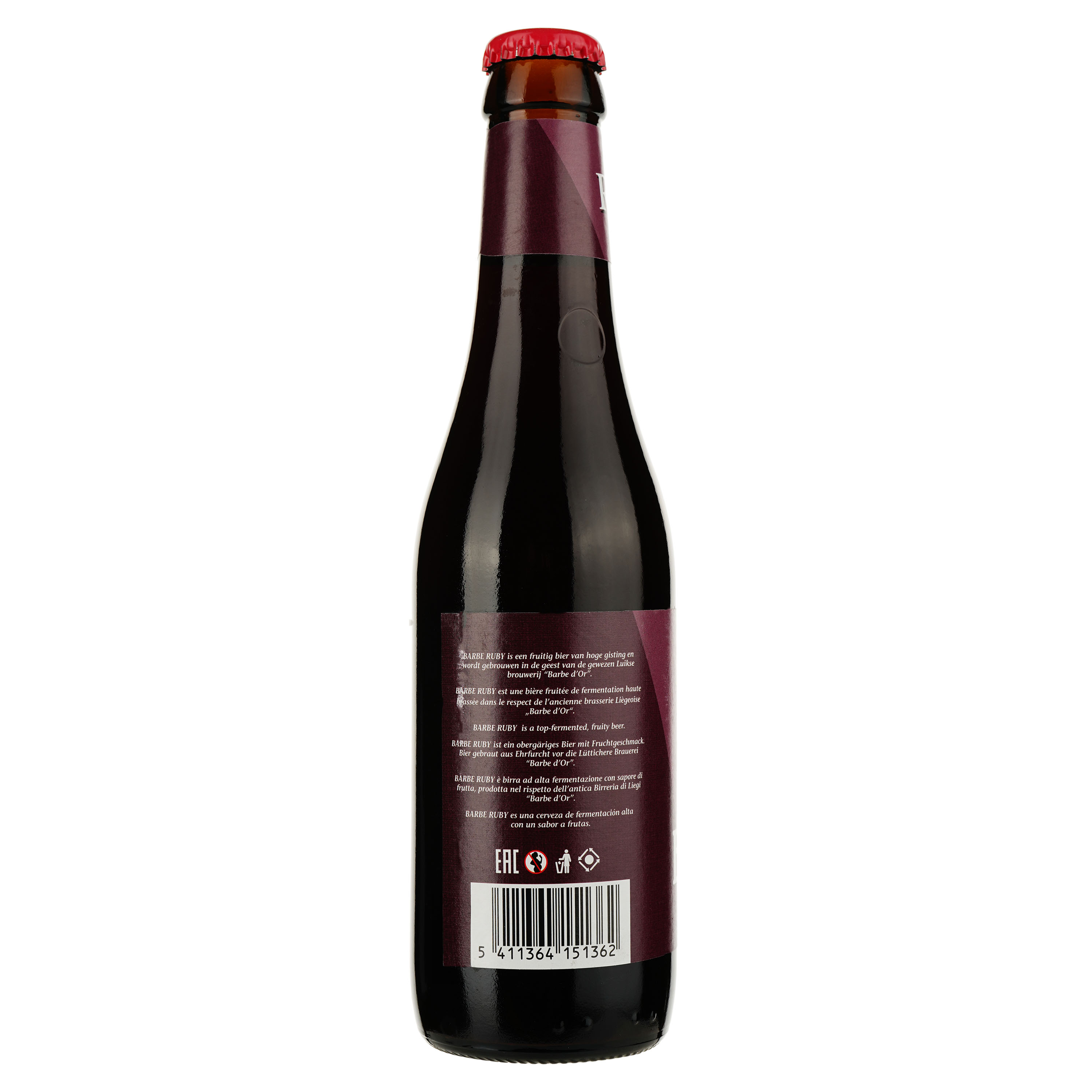 Пиво Barbe Ruby Рубінове пастер фільтроване, 7,7% 0,33 л (696333) - фото 2