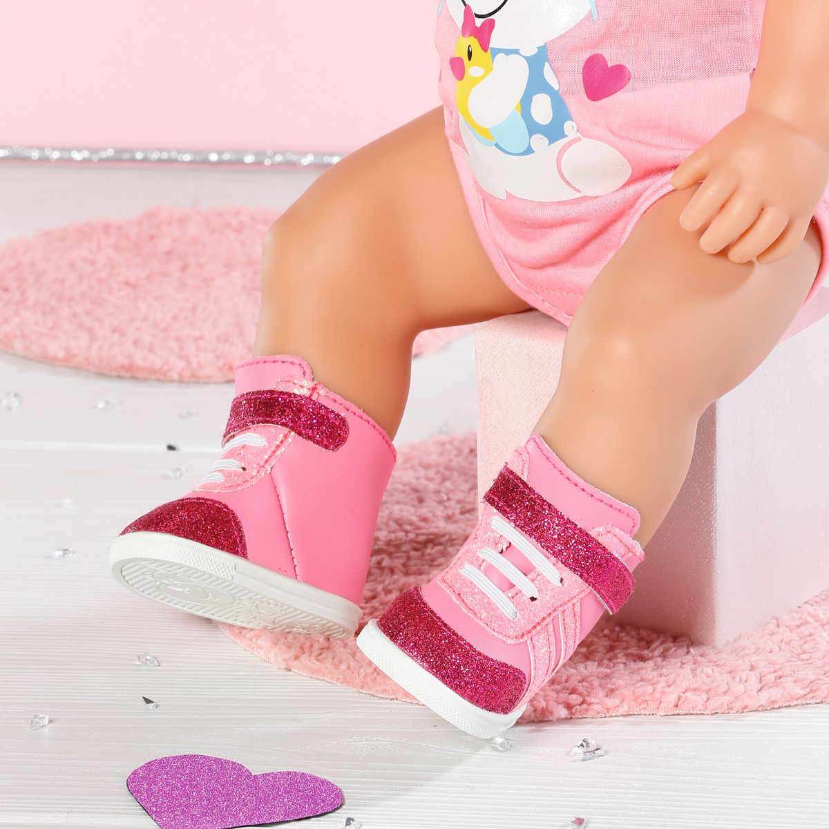 Взуття для ляльки Baby Born Рожеві кеди (833889) - фото 6