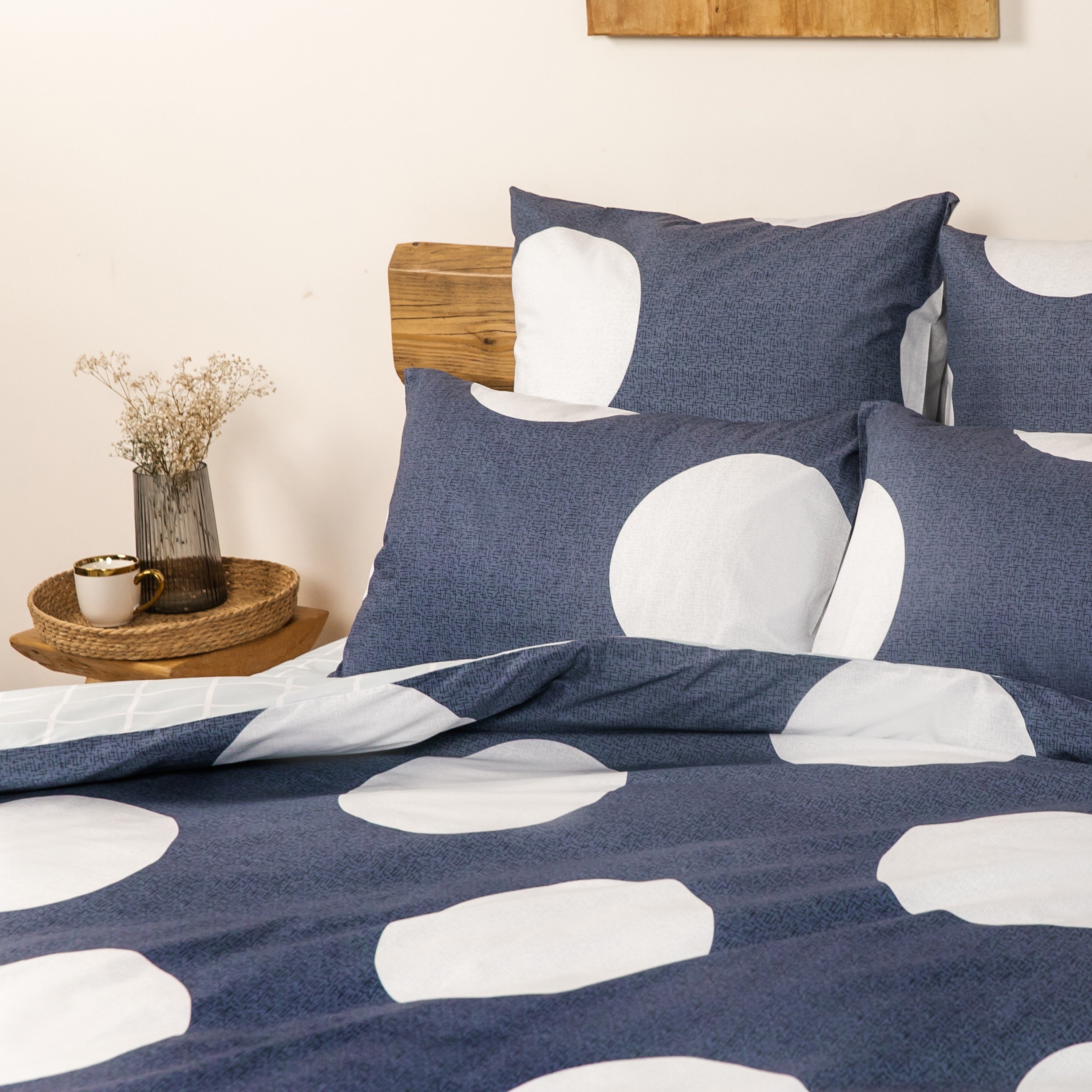 Комплект постільної білизни ТЕП Happy Sleep 335 Circle двоспальний синій з білим (2-03795_25556) - фото 5