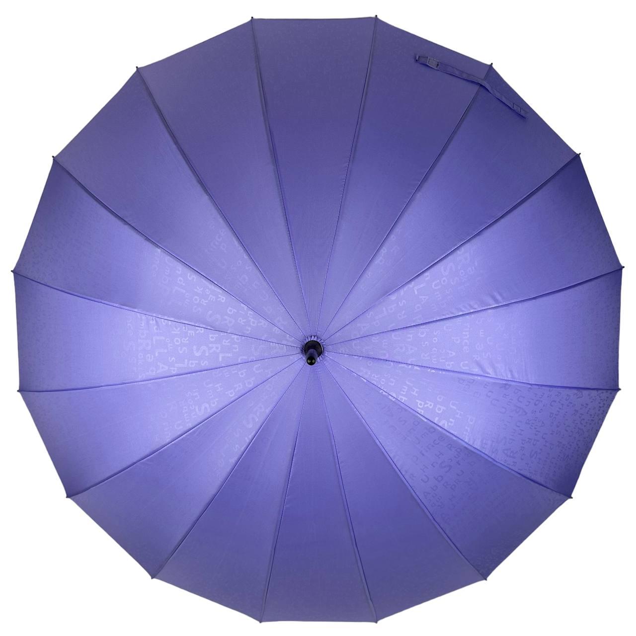 Жіноча парасолька-палиця напівавтомат Toprain 100 см фіолетова - фото 3