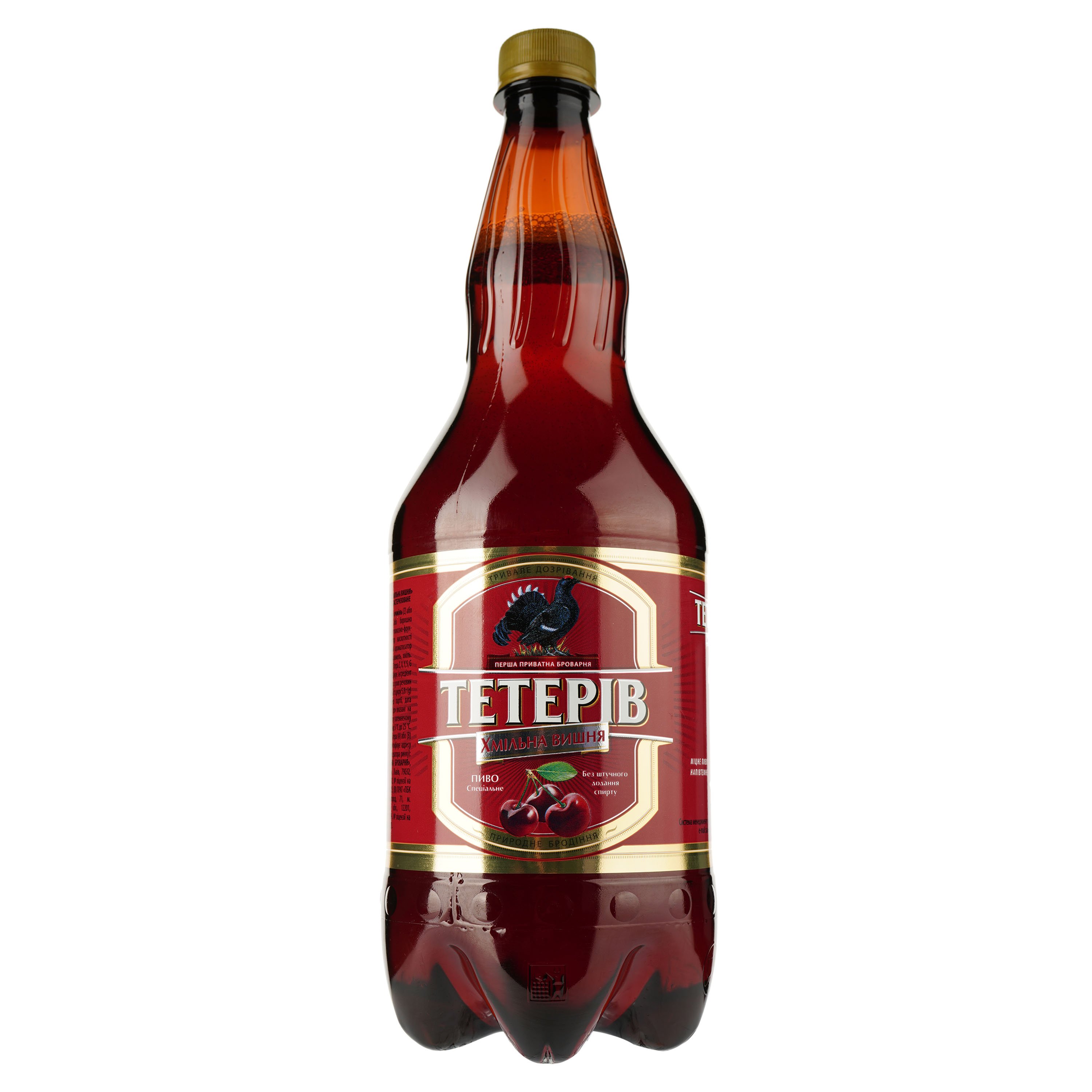 Пиво Тетерів Хмільна вишня, напівтемне, 8%, 1,2 л (773203) - фото 1