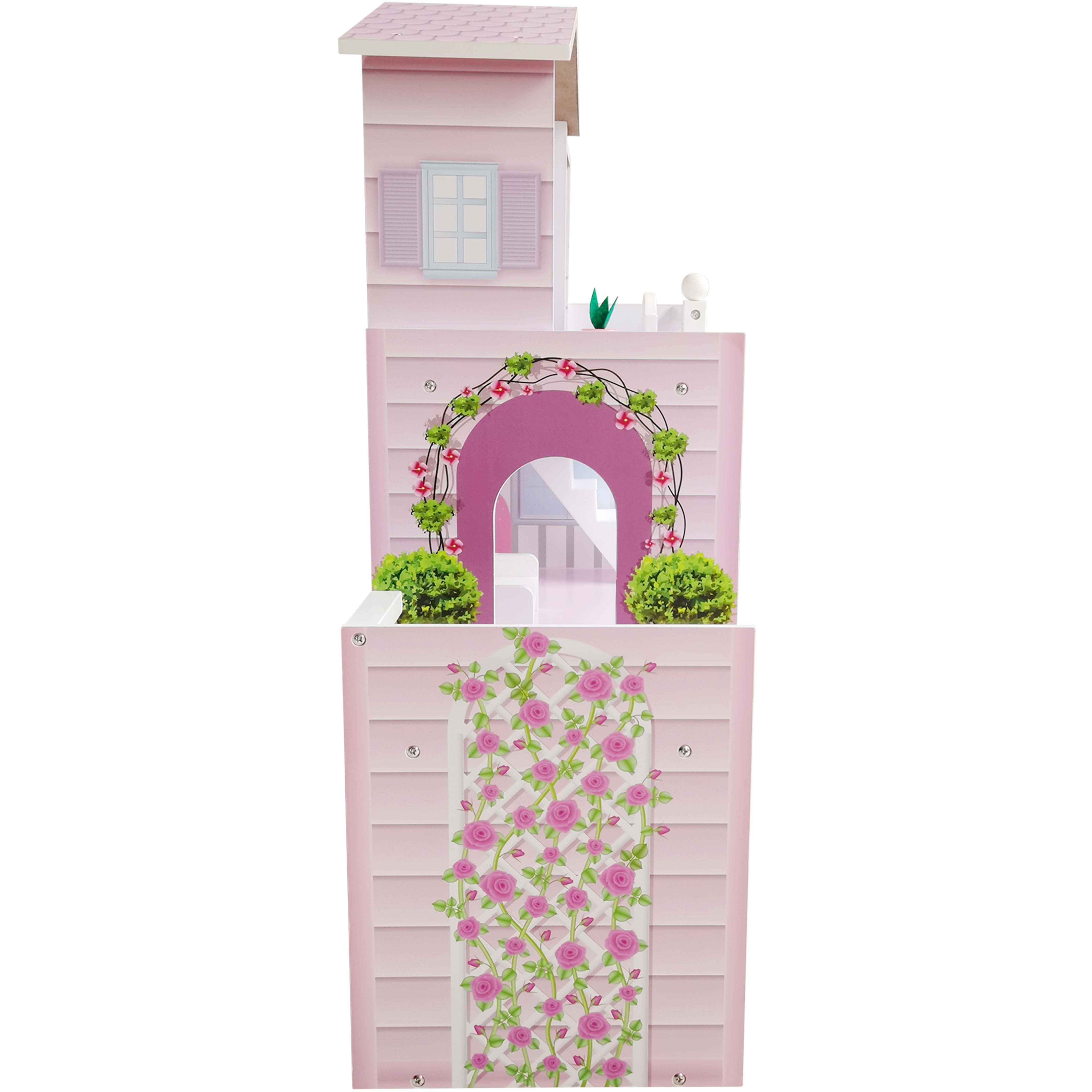 Игрушечный домик деревянный FreeON розовый (47290) - фото 9