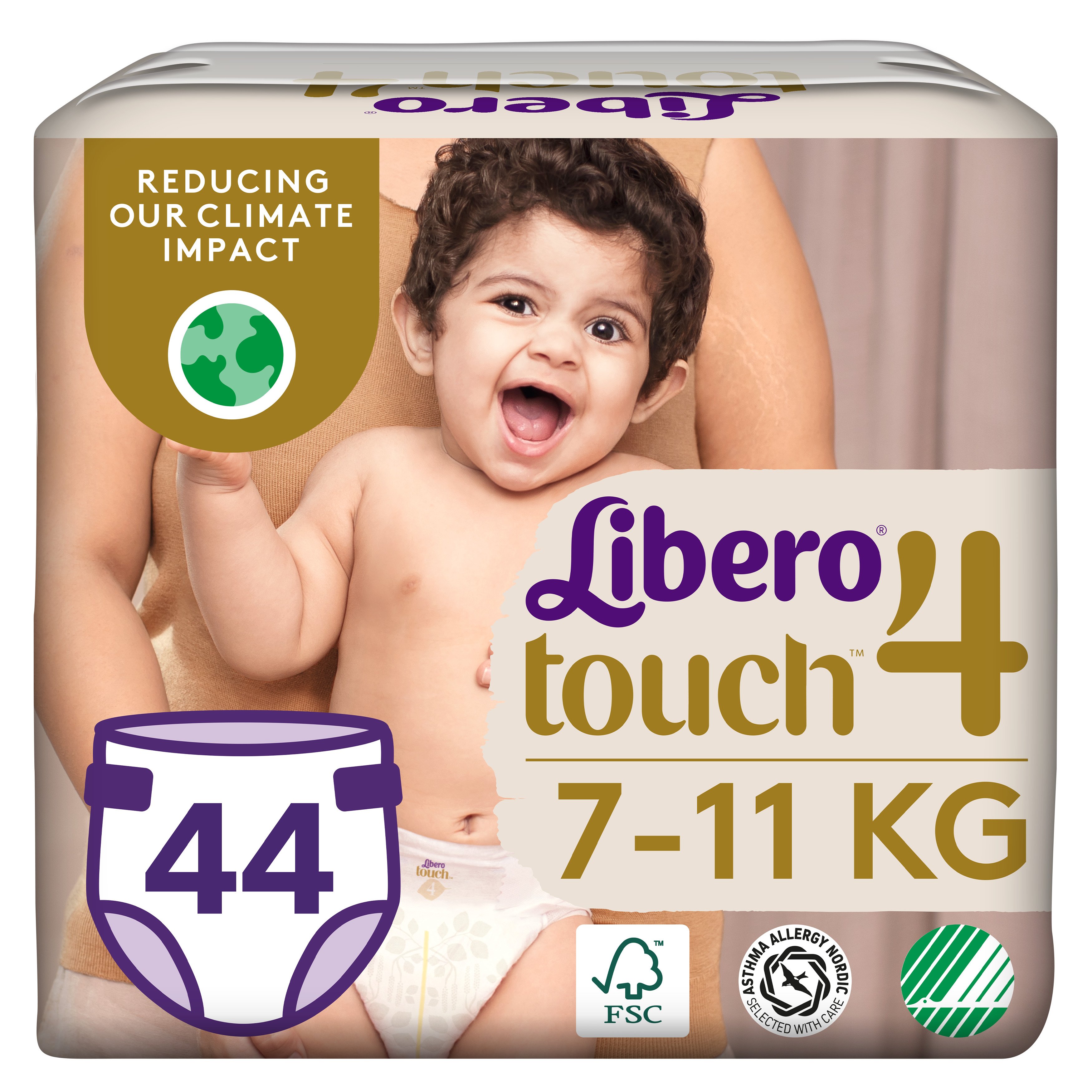 Подгузники Libero Touch 4 (7-11 кг), 44 шт. (79007) - фото 1