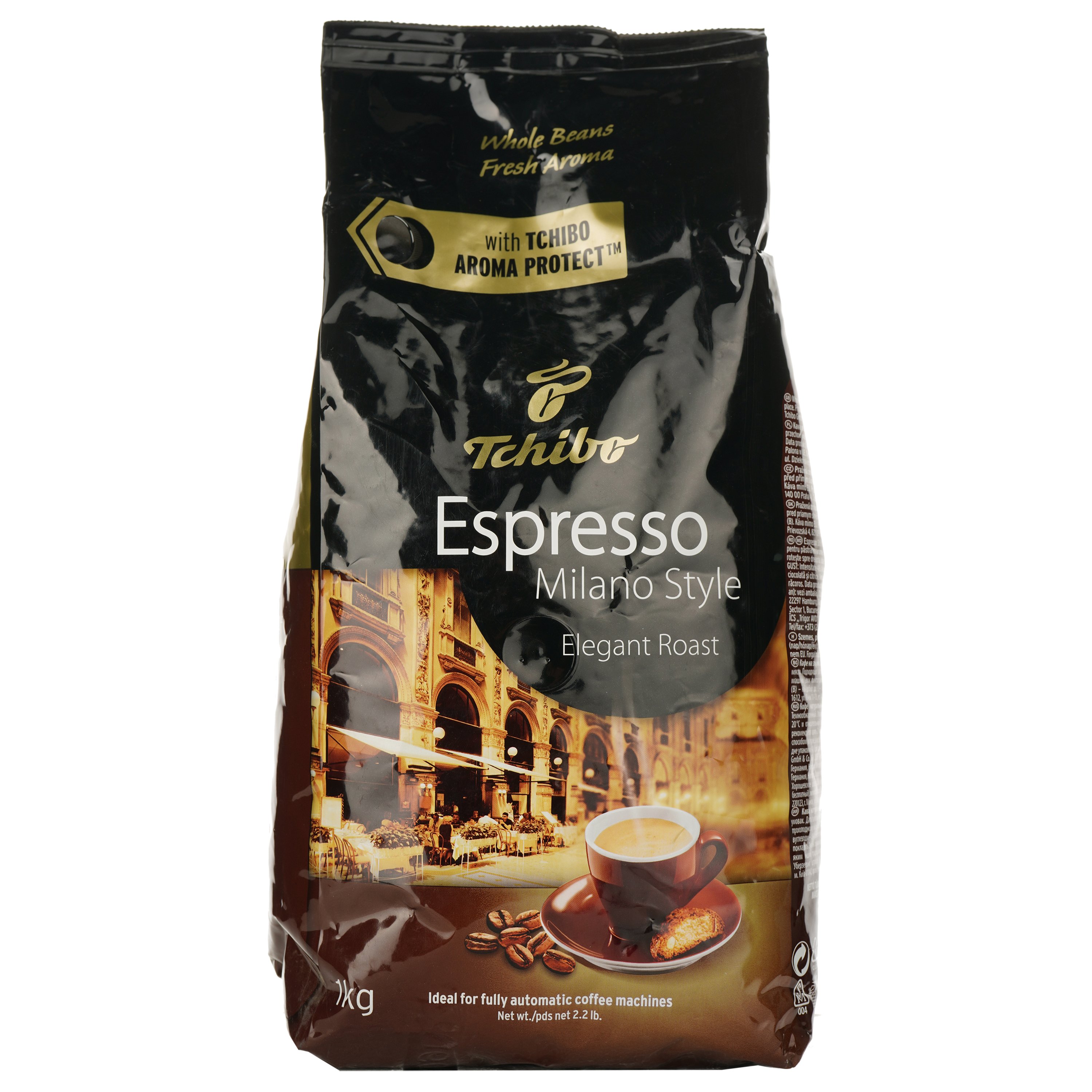 Кофе в зернах Tchibo Espresso Milano Style, 1 кг (858662) - фото 1