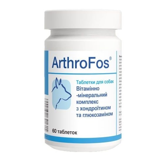 Вітамінно-мінеральна добавка Dolfos ArthroFos для опорно-рухової системи собак, 60 таблеток (139-60) - фото 1