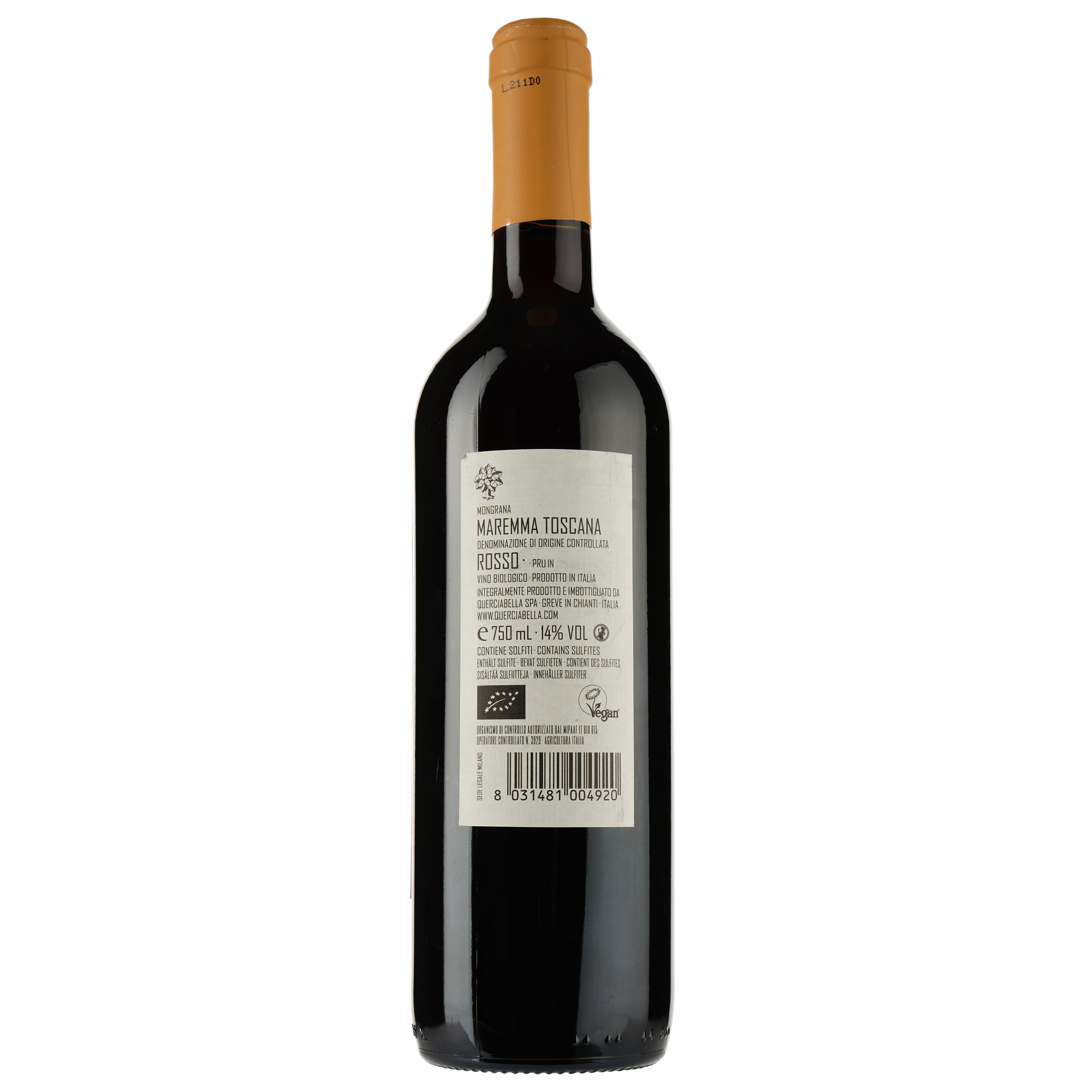 Вино Querciabella Mongrana Maremma Toscana DOC, красное, сухое, 0,75 л - фото 2