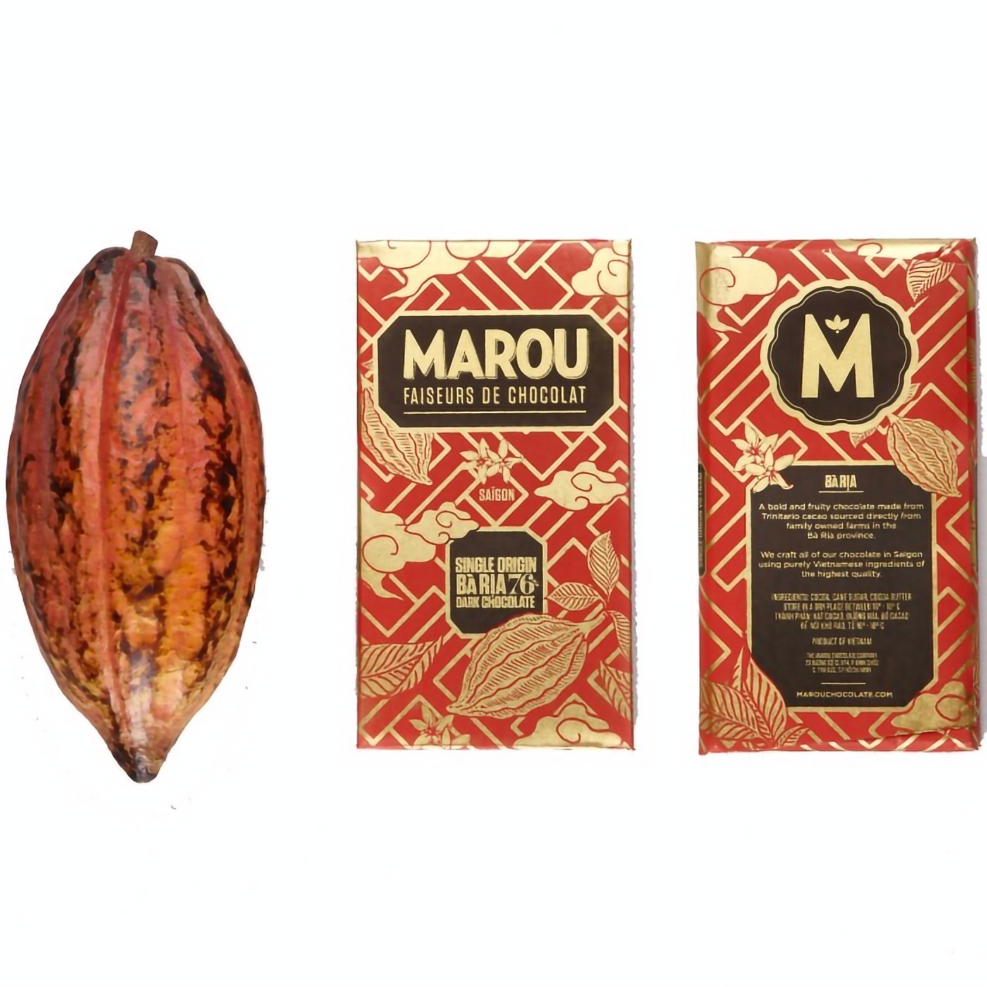 Шоколад черный Marou Ба Риа-Вунг Тао 76% 80 г - фото 2