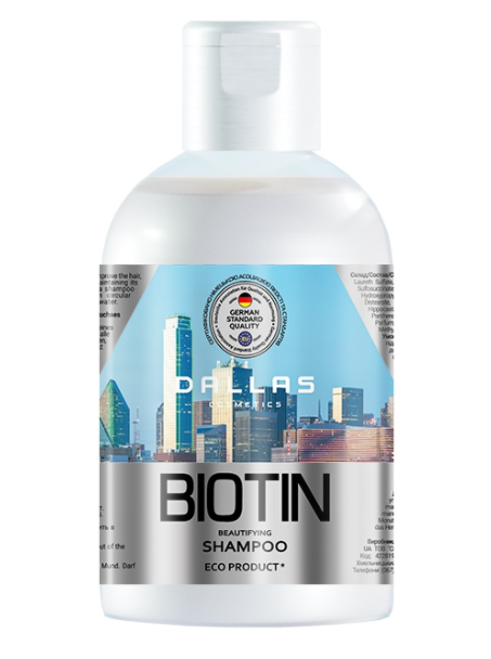 Шампунь для покращення росту волосся Dallas Cosmetics Biotin Beautifying з біотином, 500 мл (723529) - фото 1