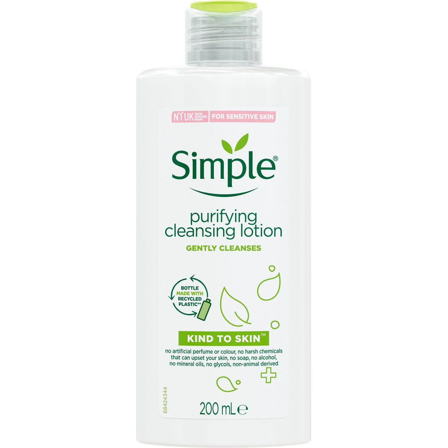 Очищаючий лосьйон Simple Kind to Skin Purifying Cleansing Lotion, 200 мл - фото 1