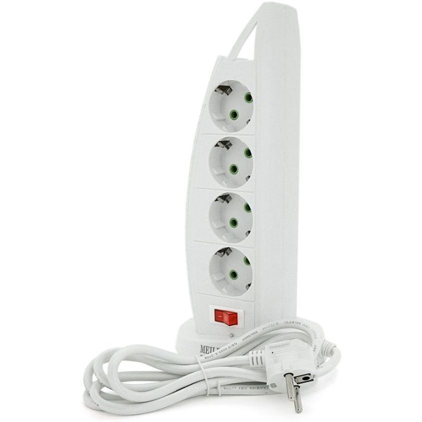 Мережевий фільтр подовжувач Voltronic F-14 8 розеток EU+3xUSB+Type-C 2 м 3х0.75 мм 2500W White - фото 1