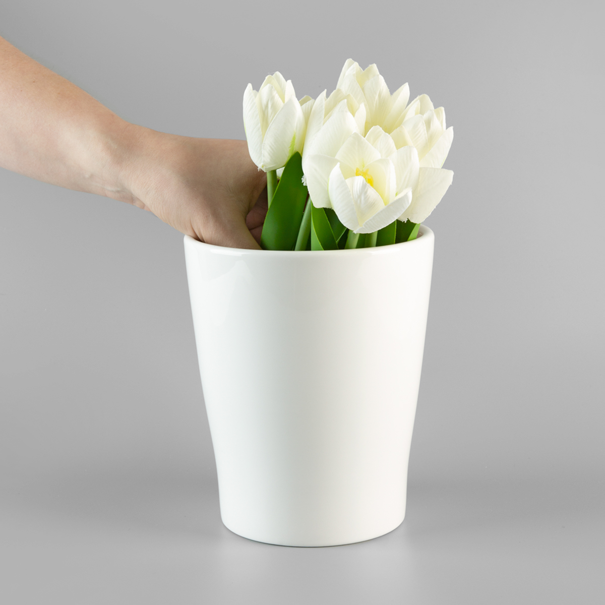 Горшок для цветов МВМ My Home, 16 см, белый (DH-FLOWERS-29 WHITE) - фото 7