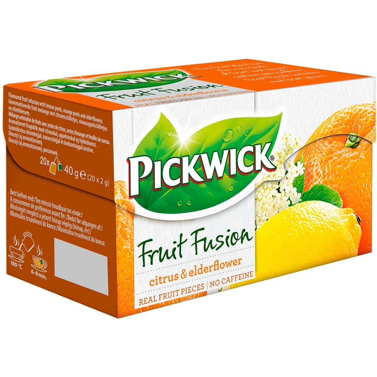 Чай фруктово-трав'яний Pickwick цитрус-бузина, 40 г (20 шт. х 2 г) (907483) - фото 1