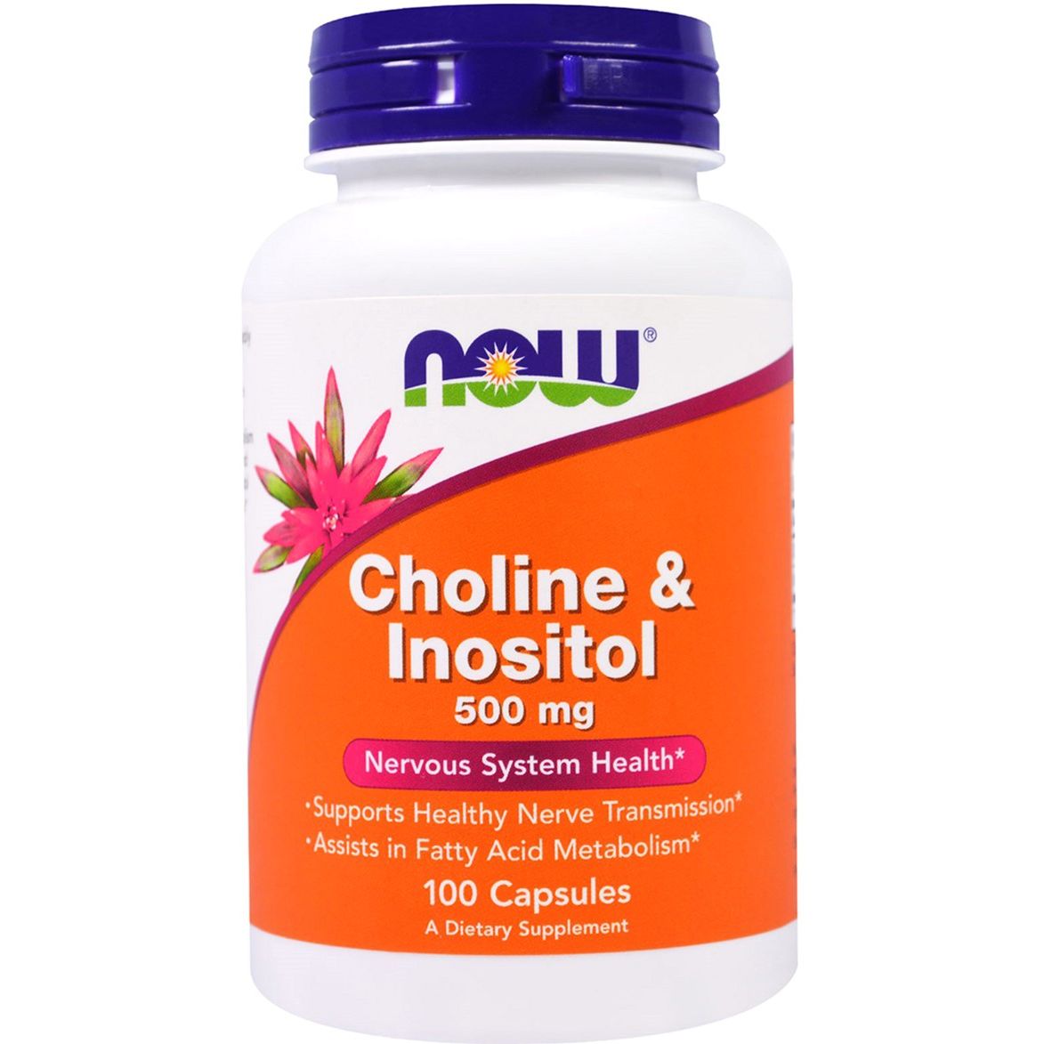 Холин и Инозитол Now Foods Choline & Inositol 250/250 мг 100 капсул - фото 1