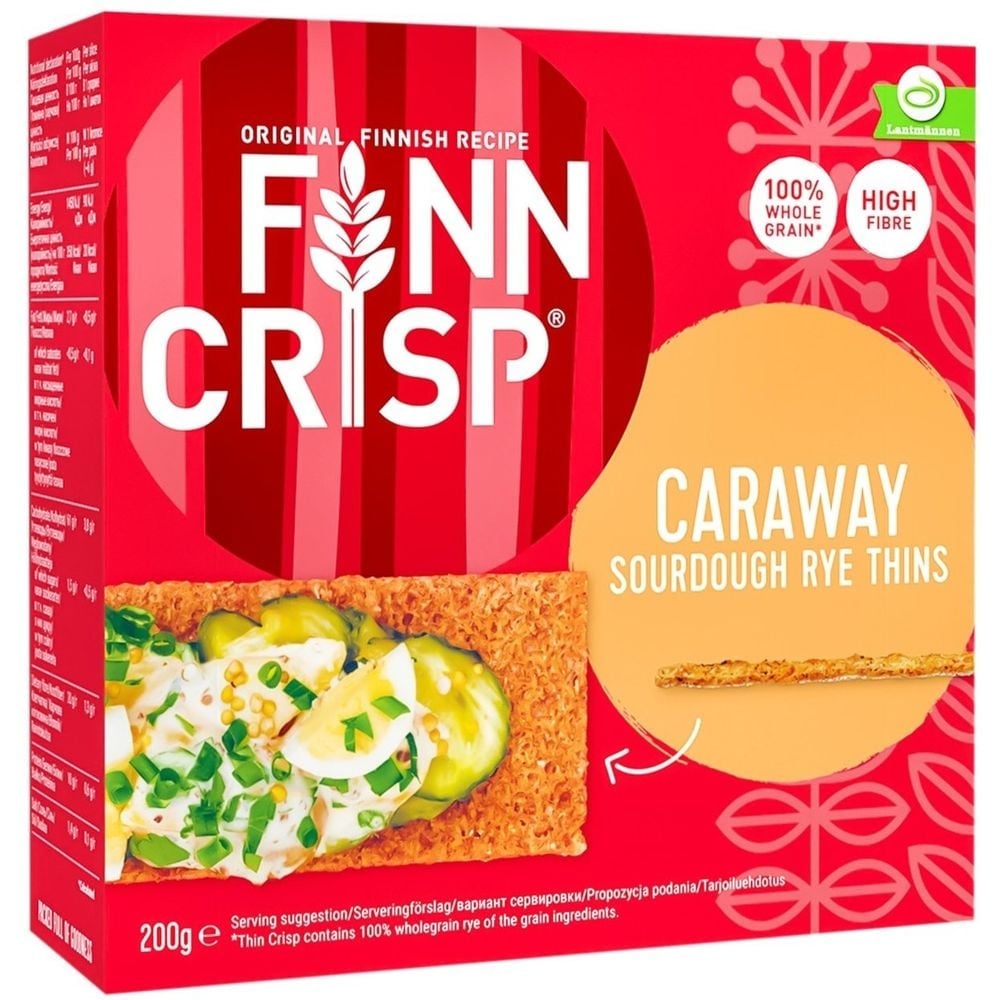 Хлебцы Finn Crisp Caraway Ржаные с тмином 200 г (28298) - фото 2