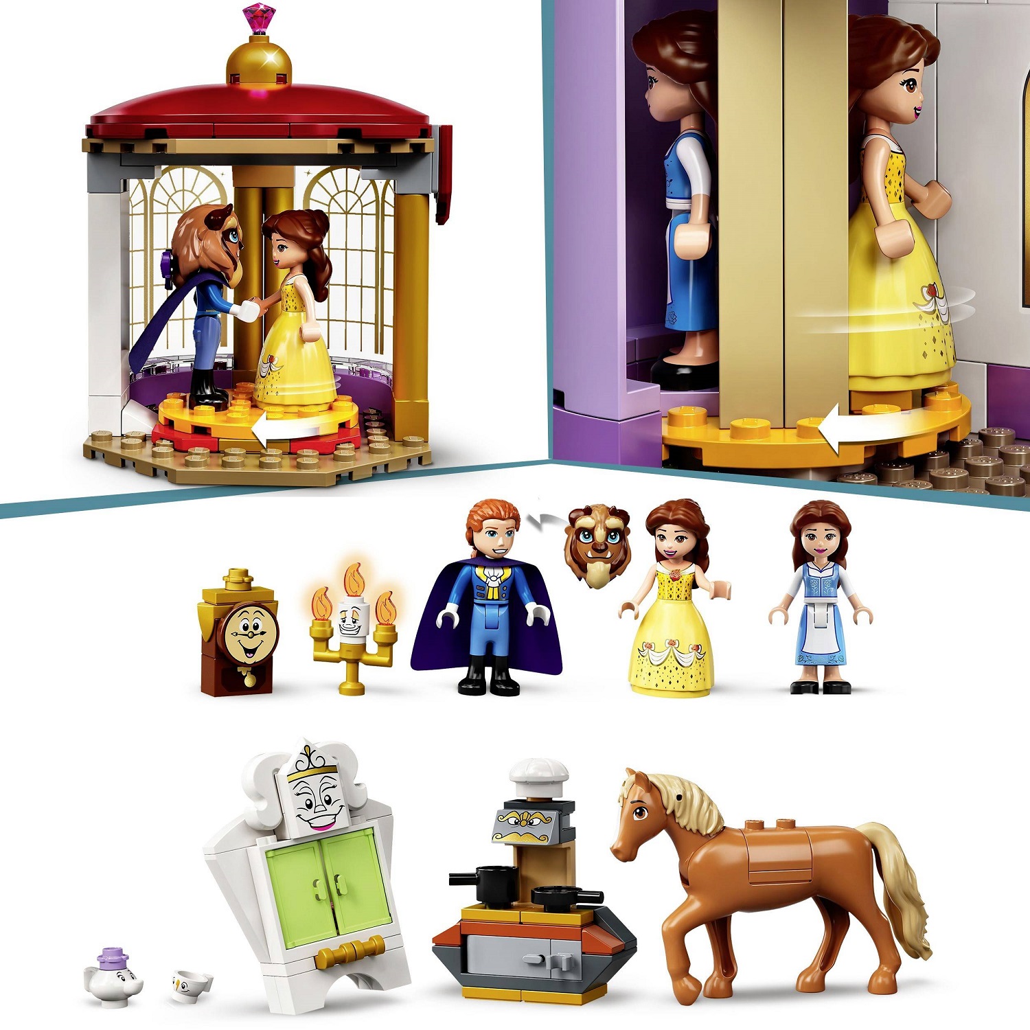 Конструктор LEGO Disney Princess Замок Белль і Чудовиська, 505 деталей (43196) - фото 6