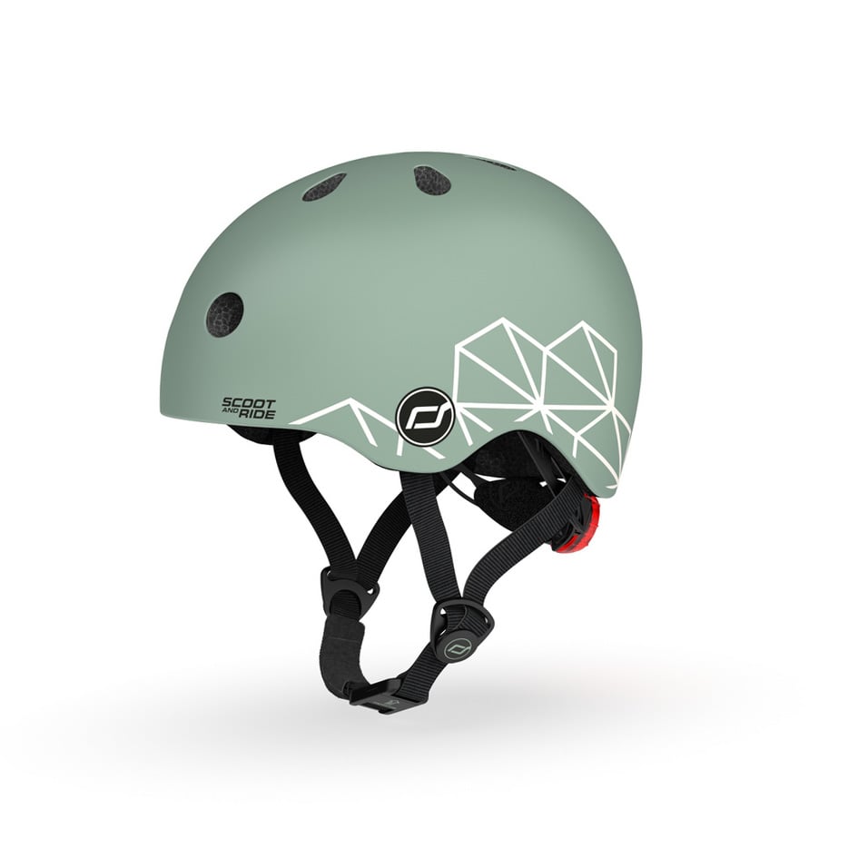 Шлем защитный Scoot and Ride, с фонариком, 45-51 см (XXS/XS), зеленый - фото 2