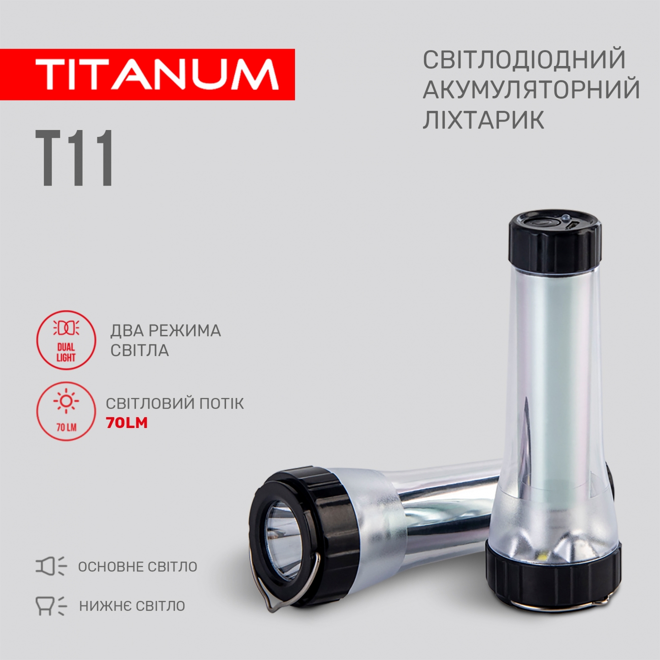 Фонарь портативный Videx Titanum 70 Lm 5500 K (TLF-T11) - фото 7