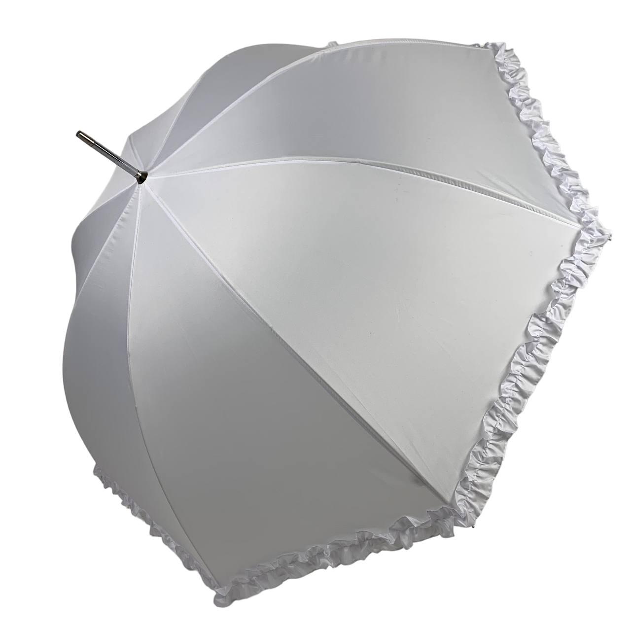 Женский зонт-трость полуавтомат Max 94 см белый - фото 2