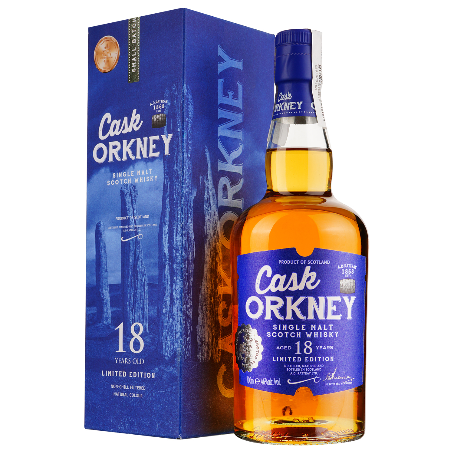 Виски Dewar Rattray Cask Orkney 18yo Single Malt Scotch Whisky 46% 0.7 л - фото 1