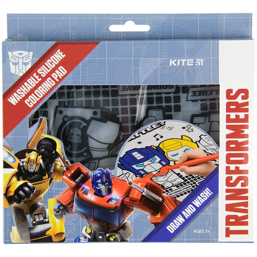 Подкладка раскраска Kite Transformers 30х40 см силиконовая (TF22-424) - фото 1