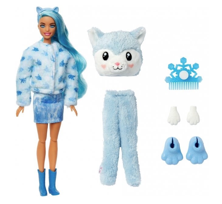 Кукла Barbie Cutie Reveal Зимний блеск в костюме хаски, 30 см (HJL63) - фото 3