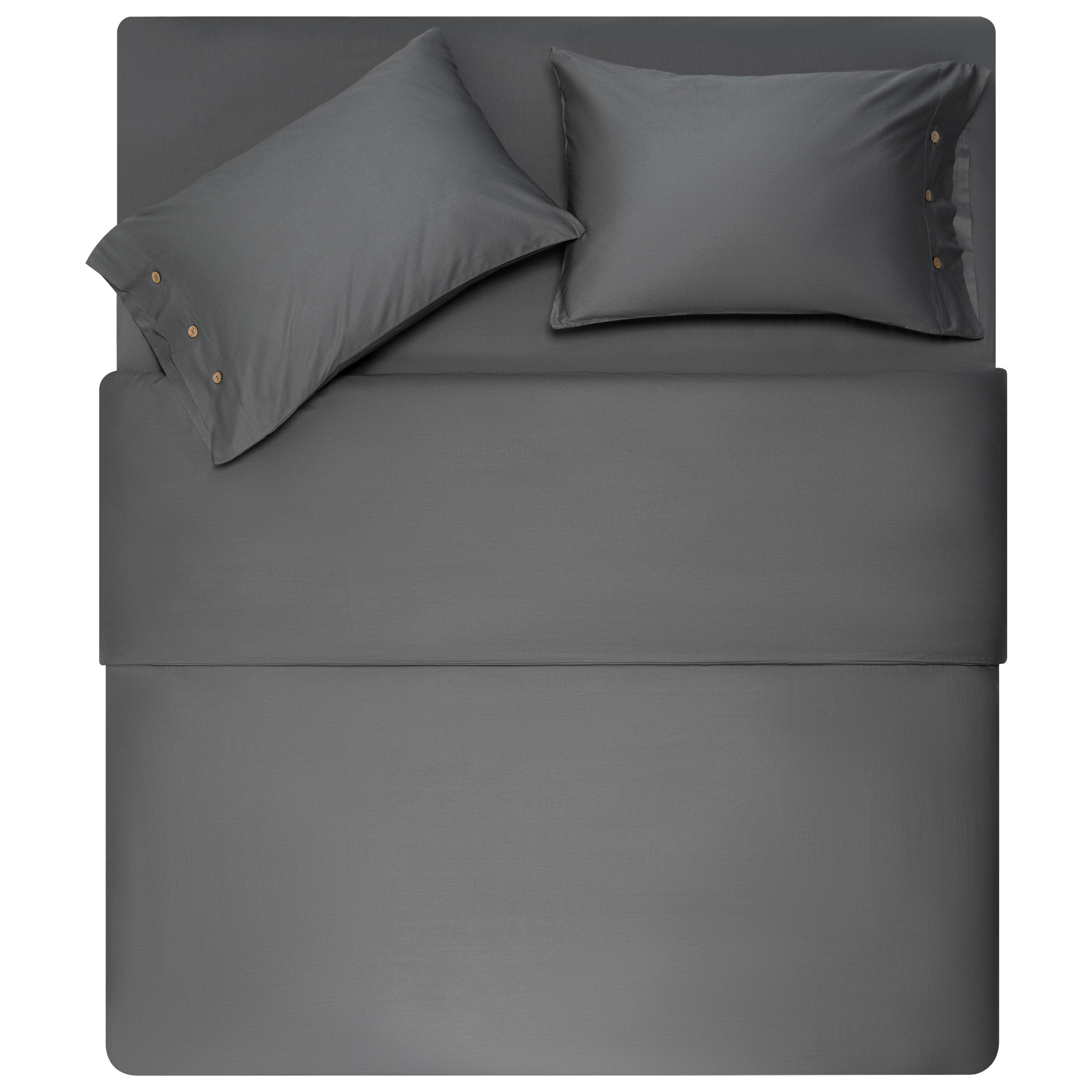 Комплект постельного белья Ardesto Mix&Match сатин двухспальный евро серый (ART2022SD) - фото 7