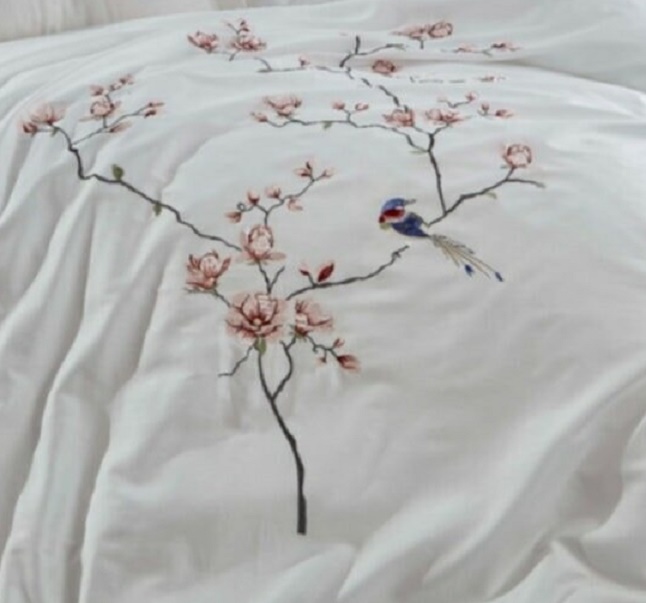 Комплект постельного белья Dantela Vita Huma krem сатин с вышивкой евро кремовый (svt-2000022294812) - фото 3