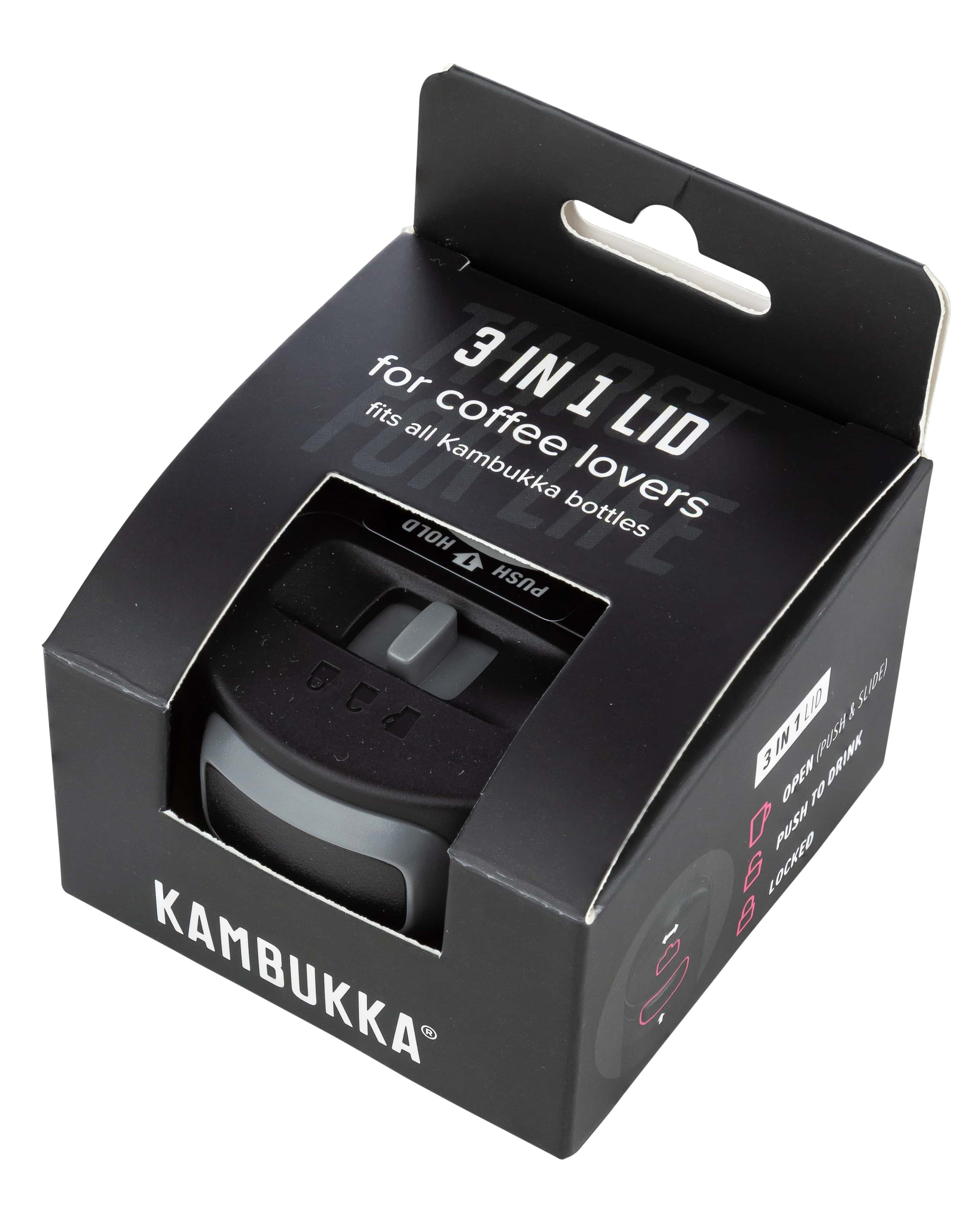 Кришка Kambukka 3в1 Etna, з технологією Snapclean®, чорний (L01010) - фото 2