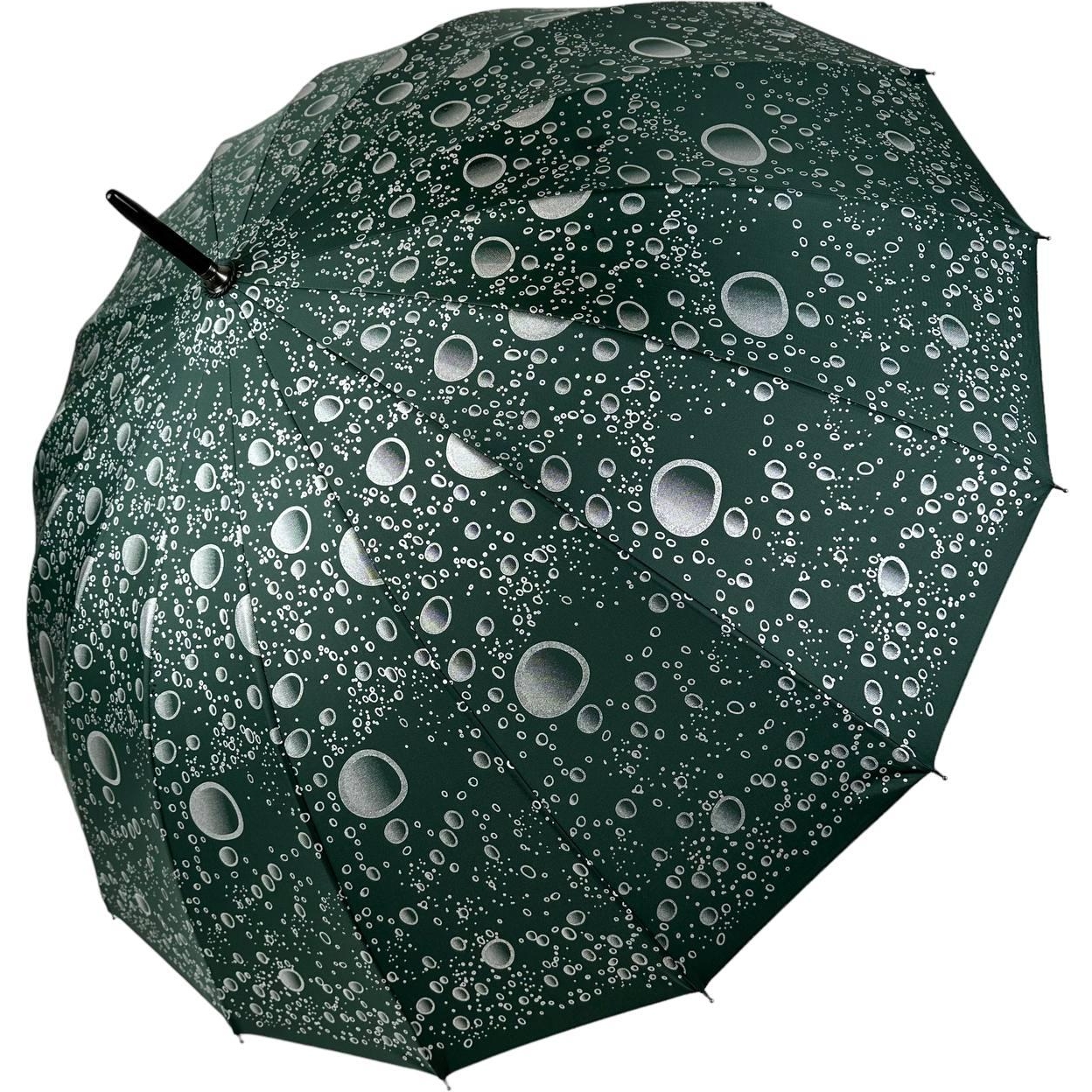 Жіноча парасолька-палиця напівавтомат Toprain 98 см зелена - фото 1