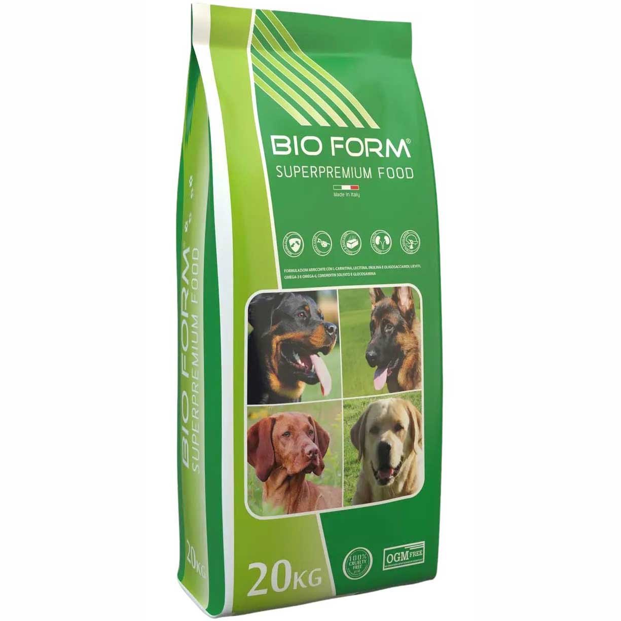 Сухой корм для активных собак Bio Form Superpremium Food Dog Energy Salmon с лососем 20 кг - фото 1