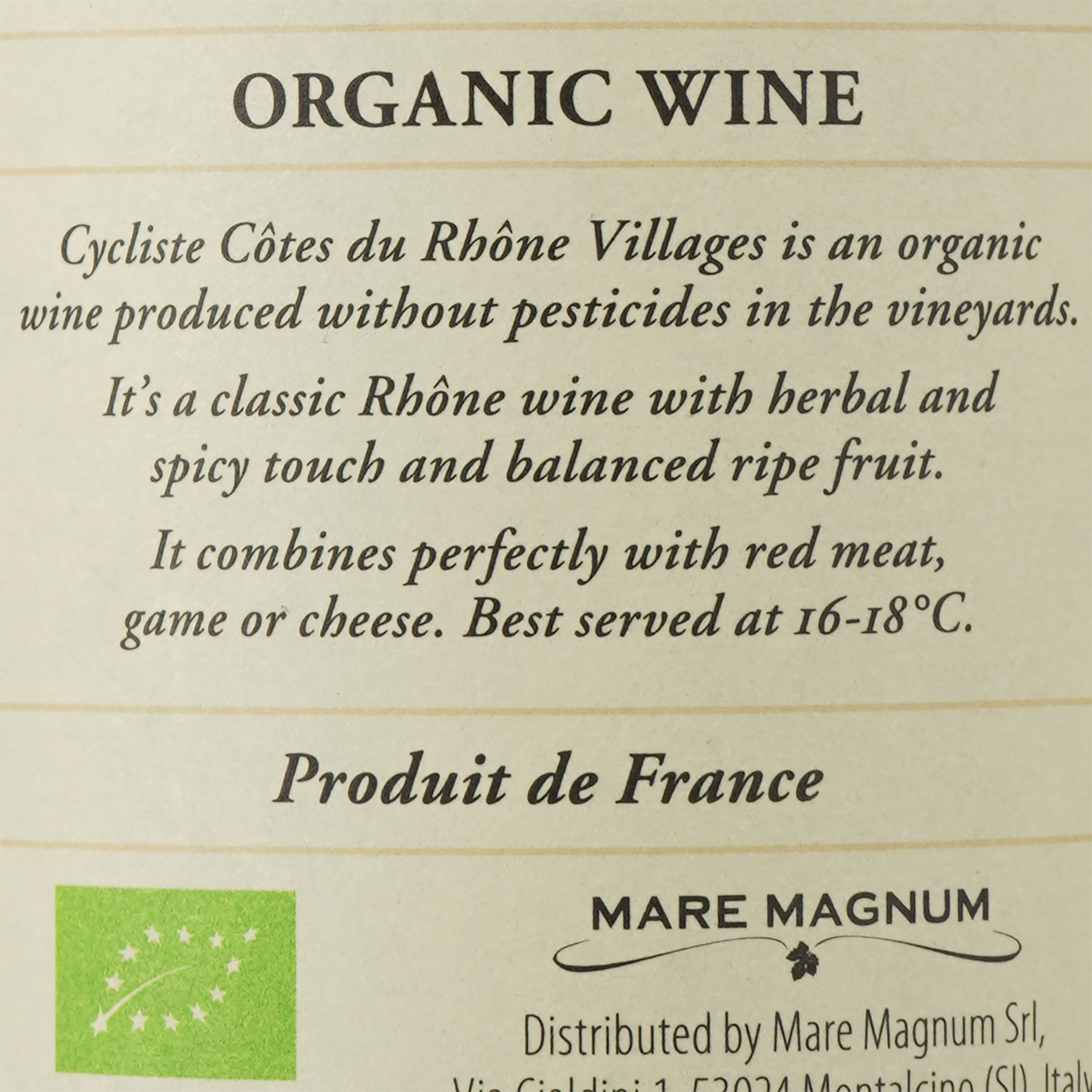 Вино Mare Magnum Cycliste Cotes Du Rhone Villages, красное, сухое, 14,5%, 0,75 л - фото 3
