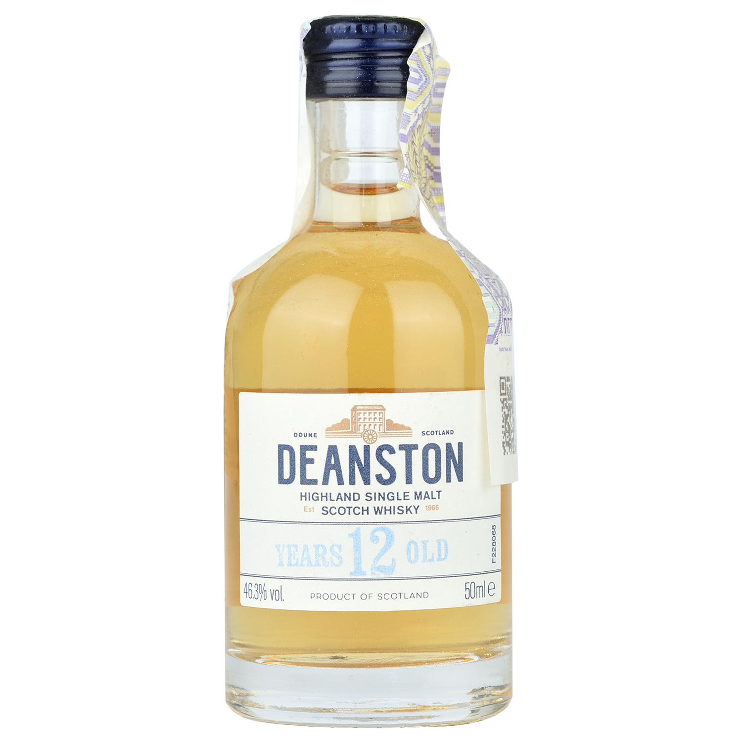 Виски Deanston Single Malt Scotch Whisky 12 yo, 46,3%, 0,05 л - фото 1
