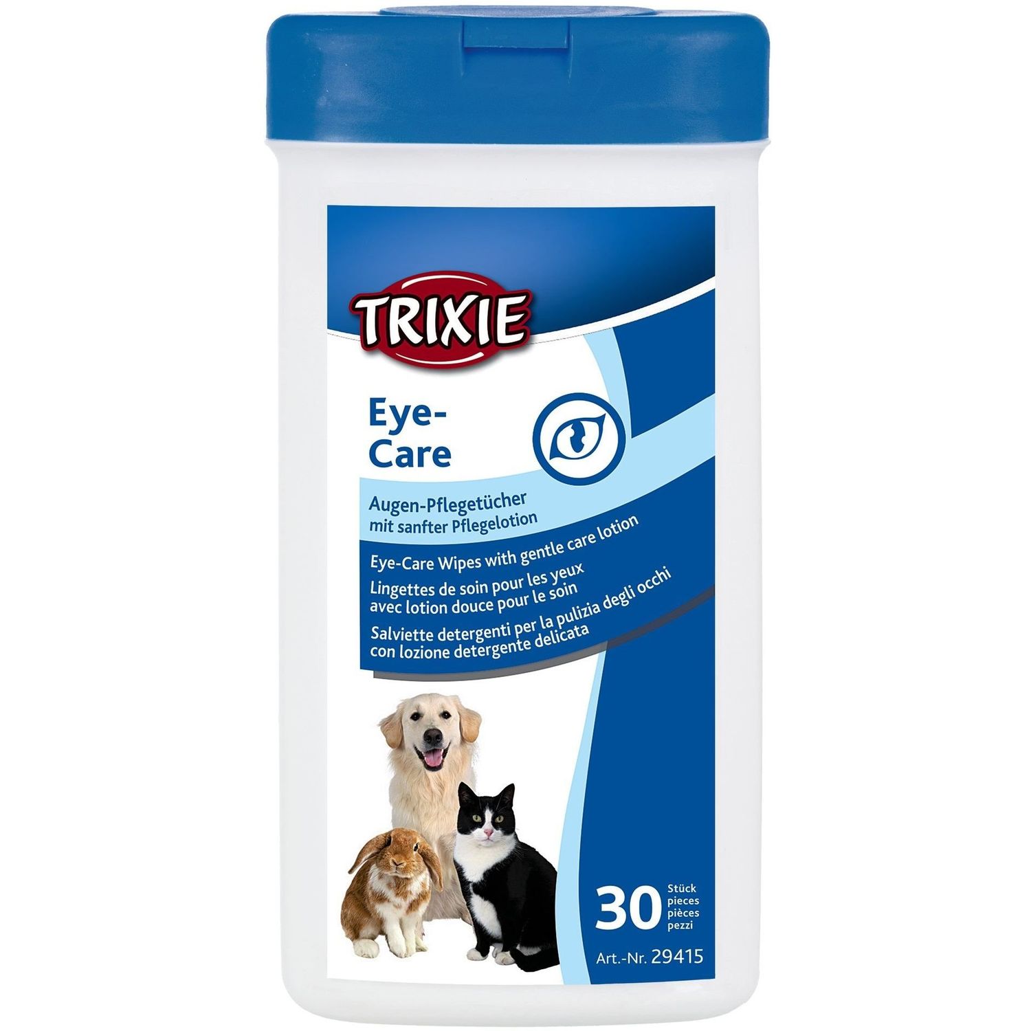 Салфетки Trixie для ухода за глазами собак и кошек, 30 шт. - фото 1
