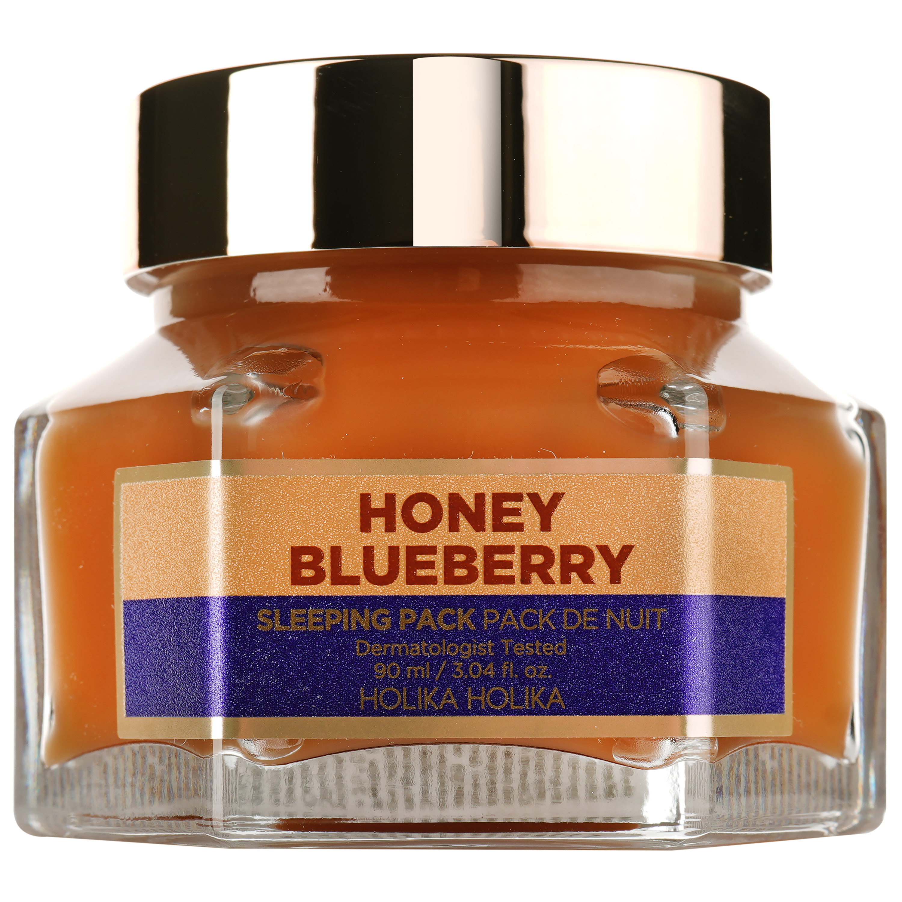 Нічна маска Holika Holika Honey Sleeping Pack Blueberry Honey Мед та лохина, 90 мл - фото 1
