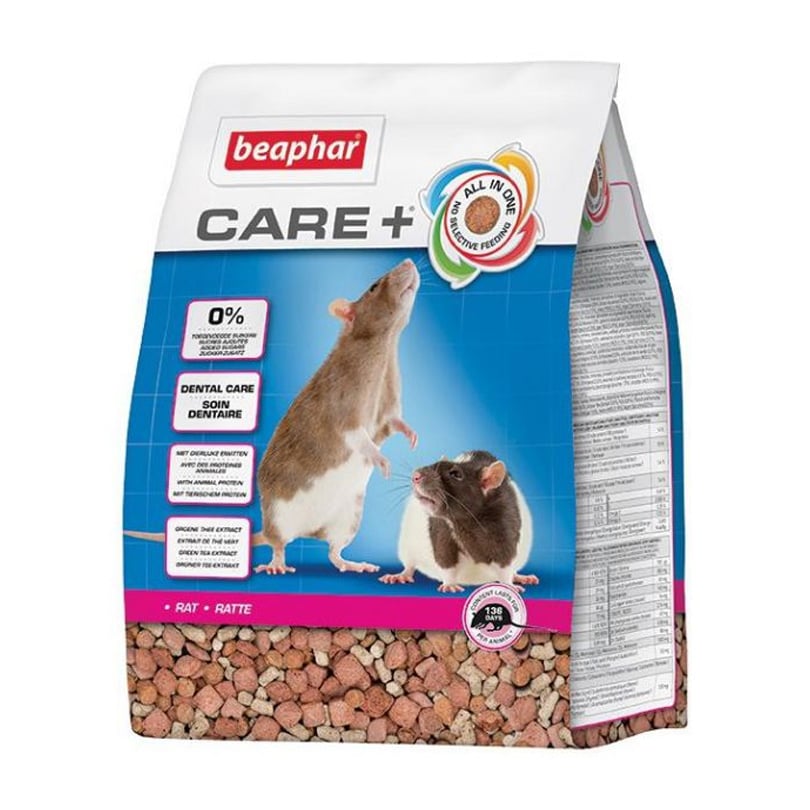 Фото - Корм для гризуна Beaphar Повноцінний корм  Care+ Rat супер-преміум класу для щурів, 1,5 кг ( 