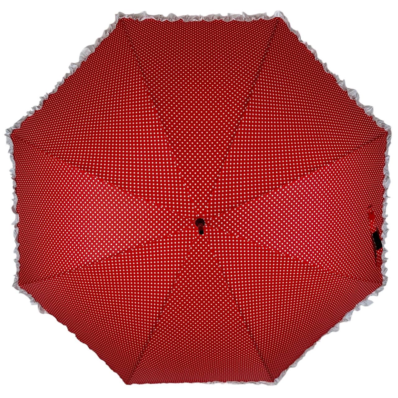 Женский зонт-трость полуавтомат Swifts 94 см красный - фото 3