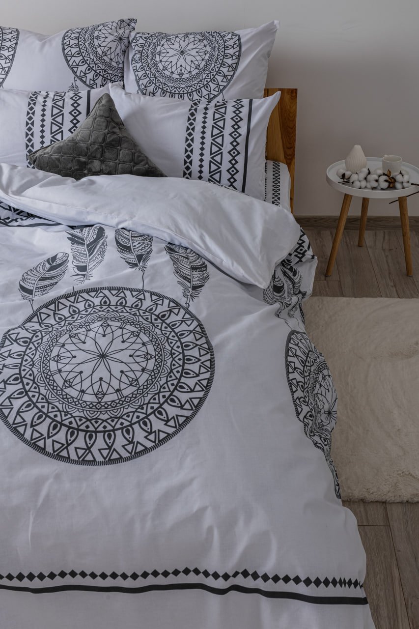Комплект постельного белья ТЕП Soft dreams Black Dream семейный черный с белым (2-03860_25355) - фото 3