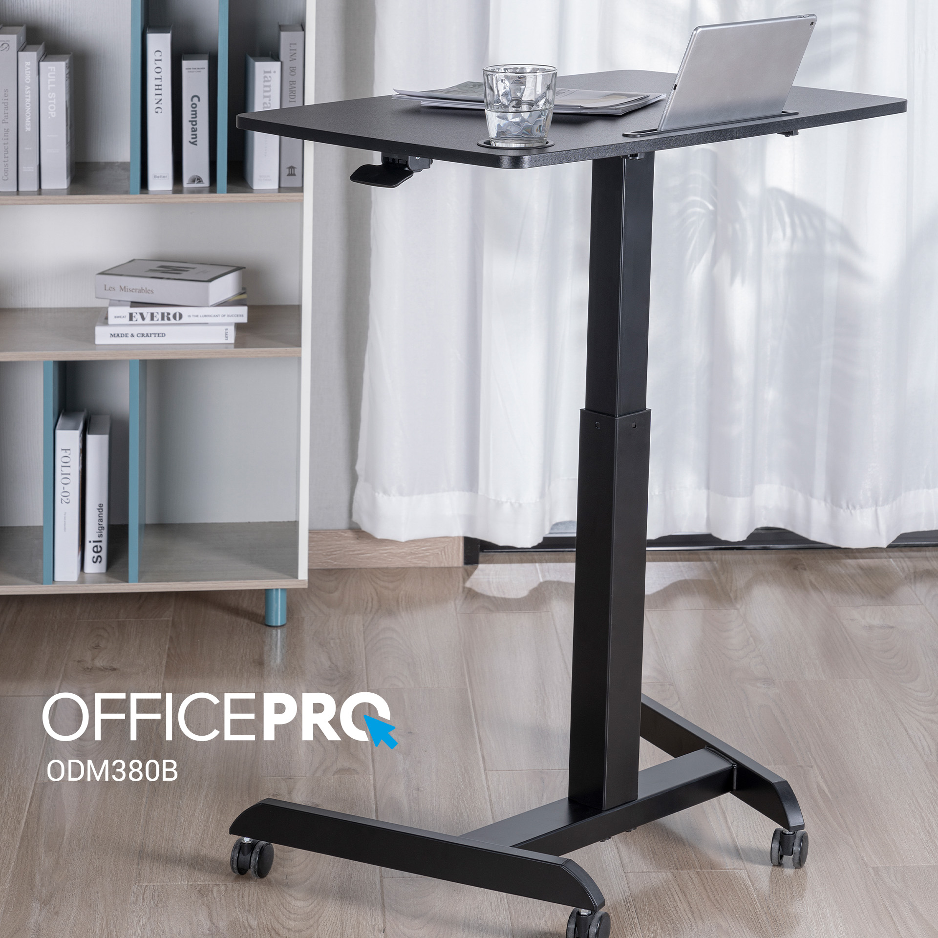 Мобильный рабочий столик OfficePro Black (ODM380B) - фото 17